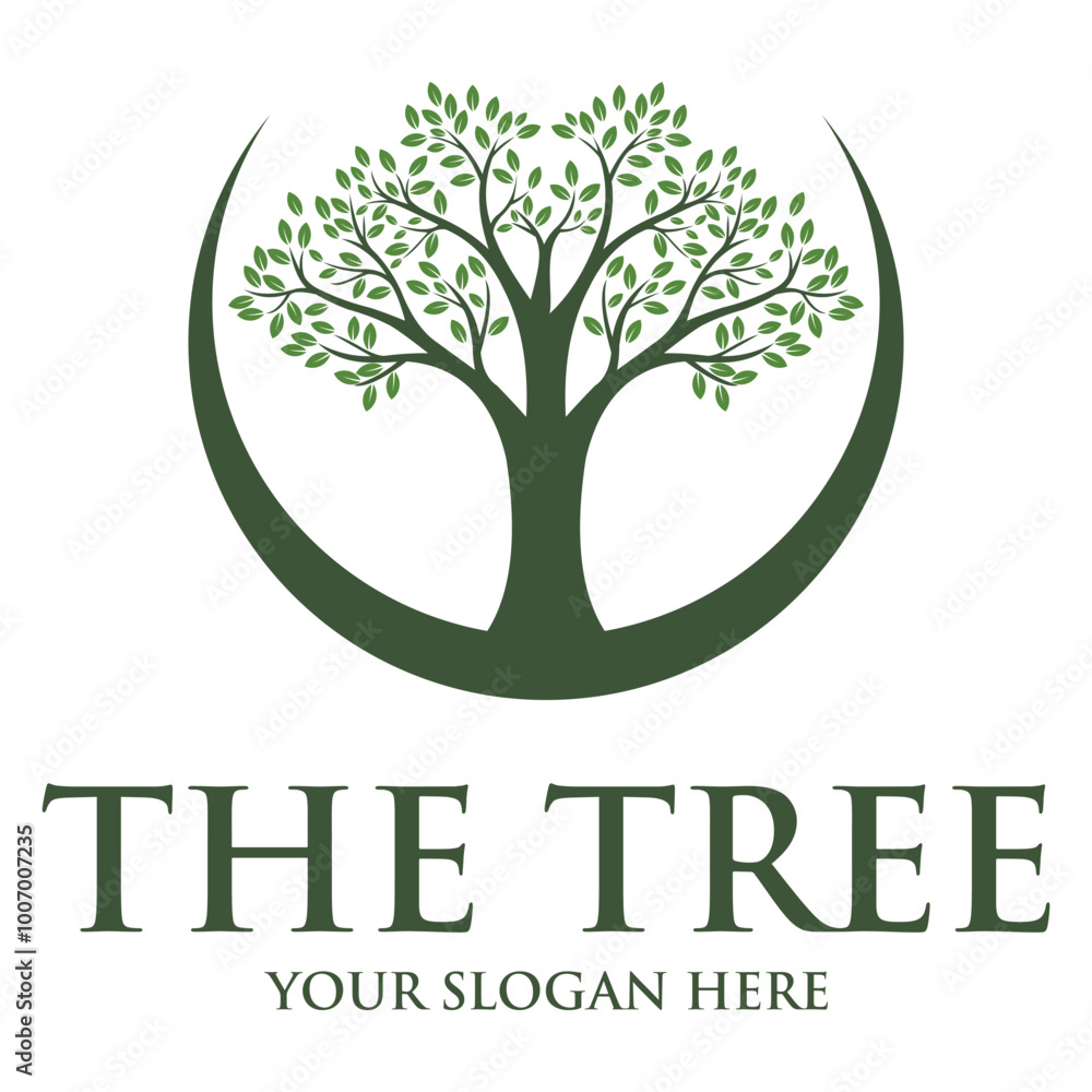 Fototapeta premium Nature trees logo design vector illustration. Tree vector icon