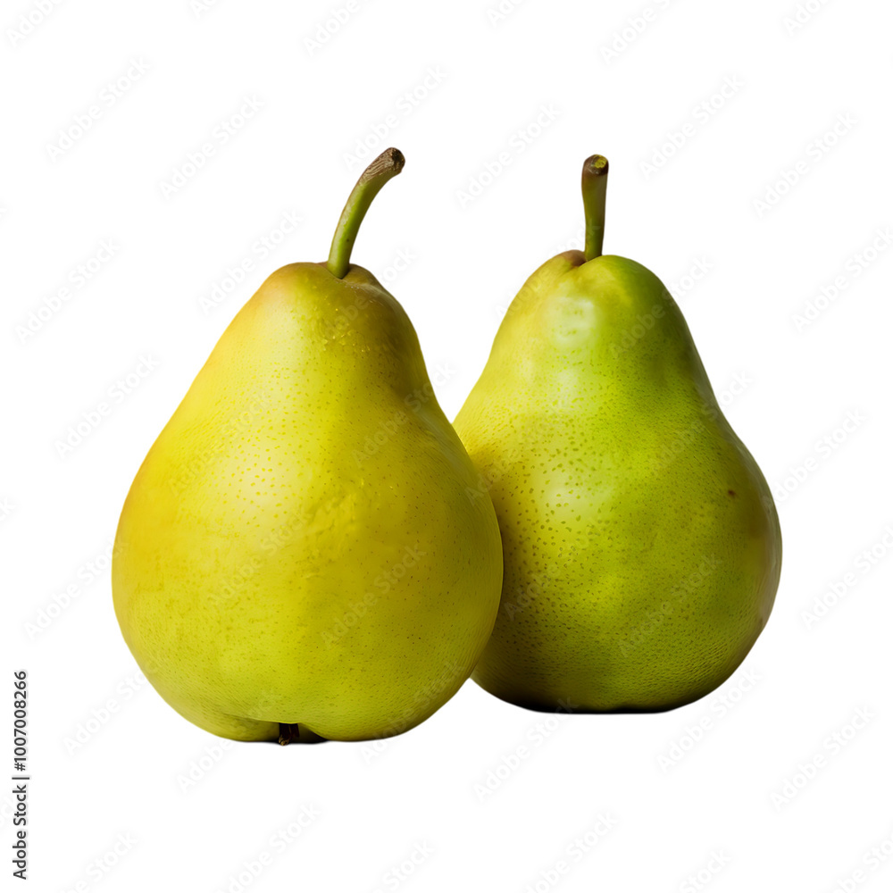 Fresh green pear fruit isolated on a transparent background by AI generative Fresh green pear fruit isolated on a transparent background by AI generative
