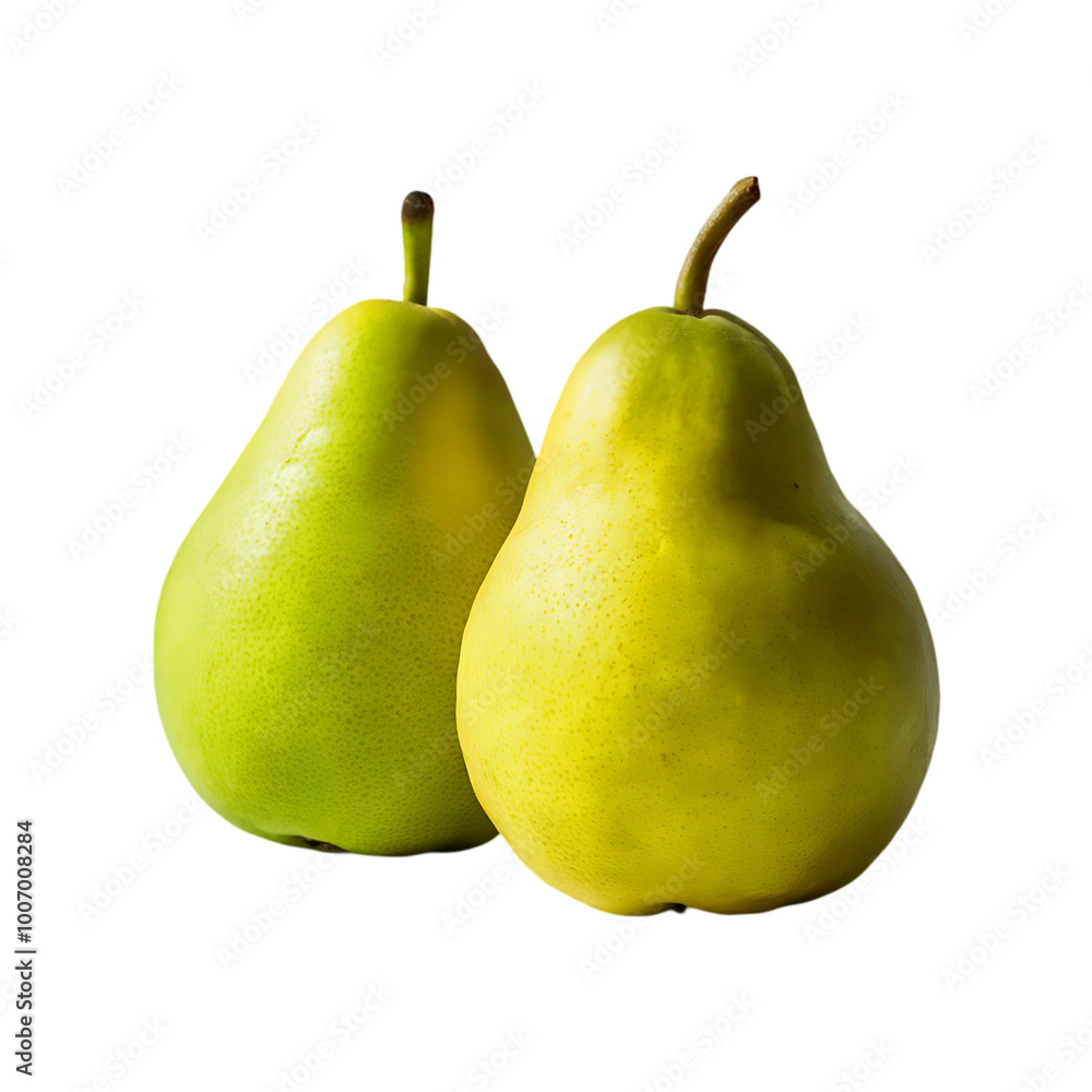 Fresh green pear fruit isolated on a transparent background by AI generative Fresh green pear fruit isolated on a transparent background by AI generative
