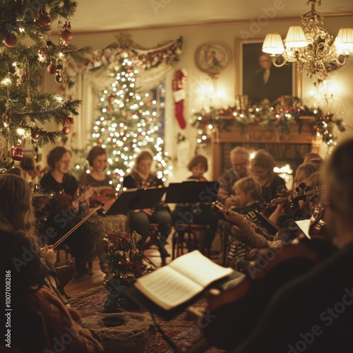 intimate scene of a Christm...