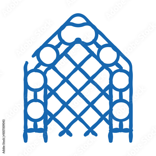garden trellis tool doodle icon sketch vector. garden trellis tool sign. isolated symbol illustration