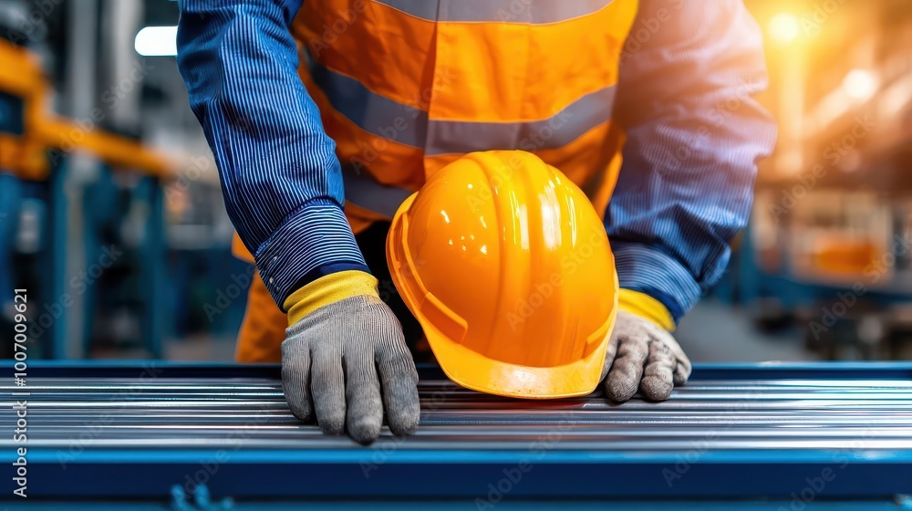 Engineers fine-tuning a conveyor belt system in a factory, with efficiency metrics displayed, conveyor systems, industrial automation Engineers fine-tuning a conveyor belt system in a factory, with efficiency metrics displayed, conveyor systems, industrial automation
