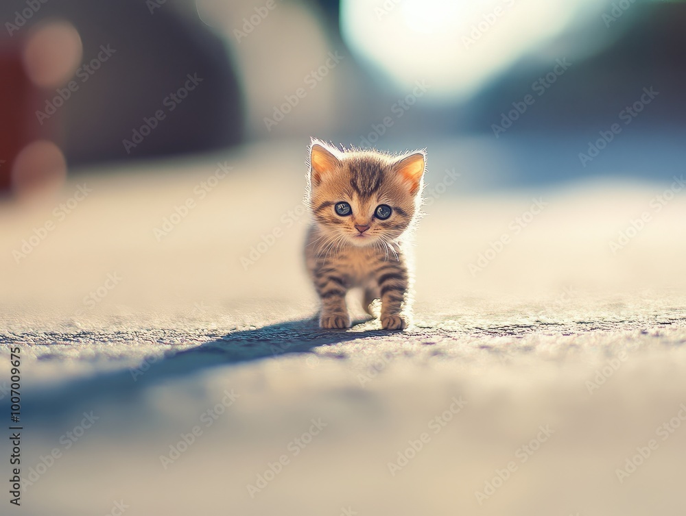 Naklejka premium cat on the beach