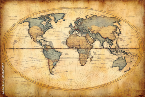 Old World Map Background