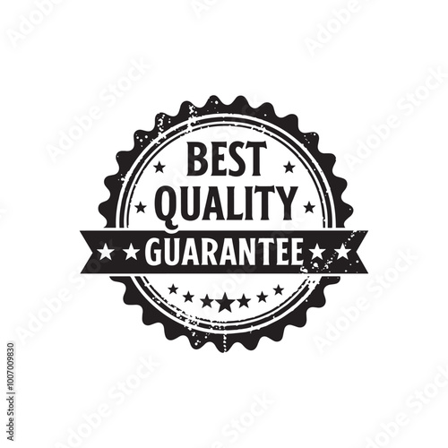 Vector best quality guarantee label seal stamp