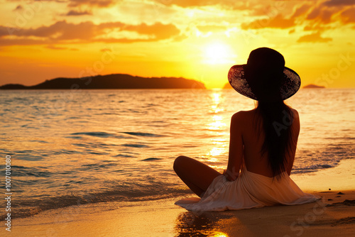 Person Silhouette At Sunset