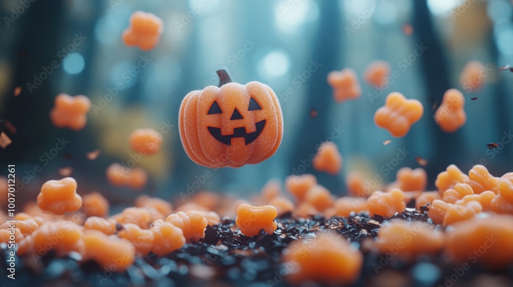 Pumpkin with a jack o lantern on it, halloween holiday Pumpkin with a jack o lantern on it, halloween holiday