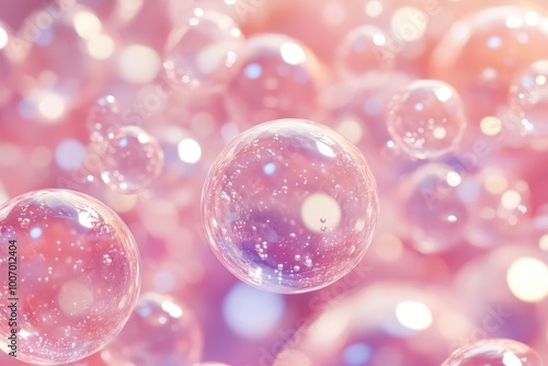 3d visualization of inflated soft bubbles over a background photo