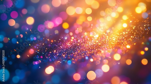 Bright colorful light rays with vibrant bokeh effects blending together, creating a vivid abstract visual background with warm gradients and radiant glow new beautiful stock image illustration AI photo