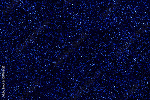 Starry night sky. Galaxy space. Glowing stars in the night. Dark blue space. New Year, Christmas and Celebration background. 