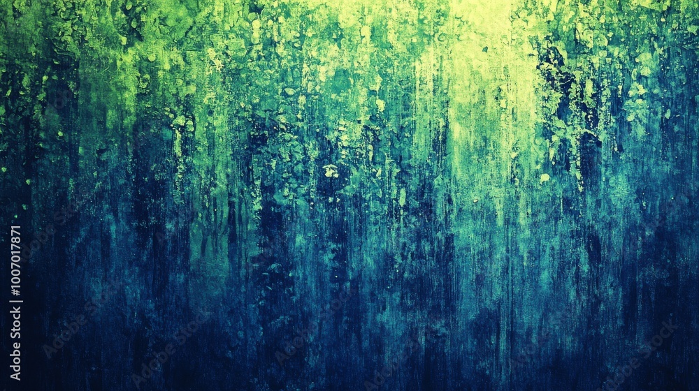 Fototapeta premium A blue and green background with a grainy, textured look.