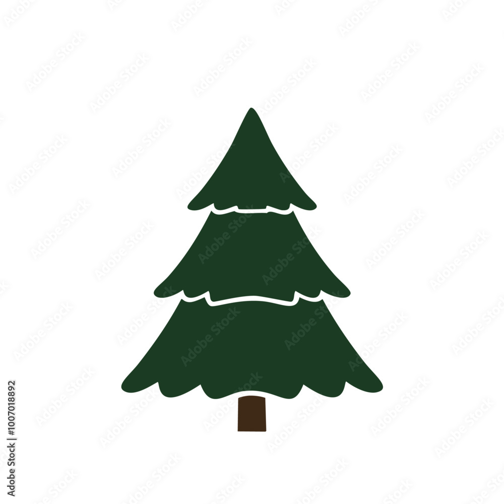 Simple Green Christmas Tree Icon Simple Green Christmas Tree Icon
