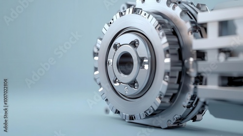 Exploded view of a machine's clutch system, highlighting the design of friction plates and torque transmission, clutch design, torque control