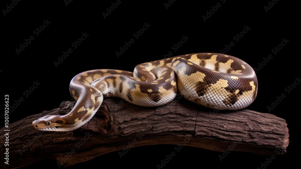 Obraz premium A Python Snake Resting on a Branch
