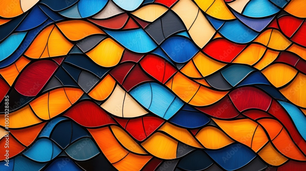 Fototapeta premium Design a vibrant, abstract mosaic