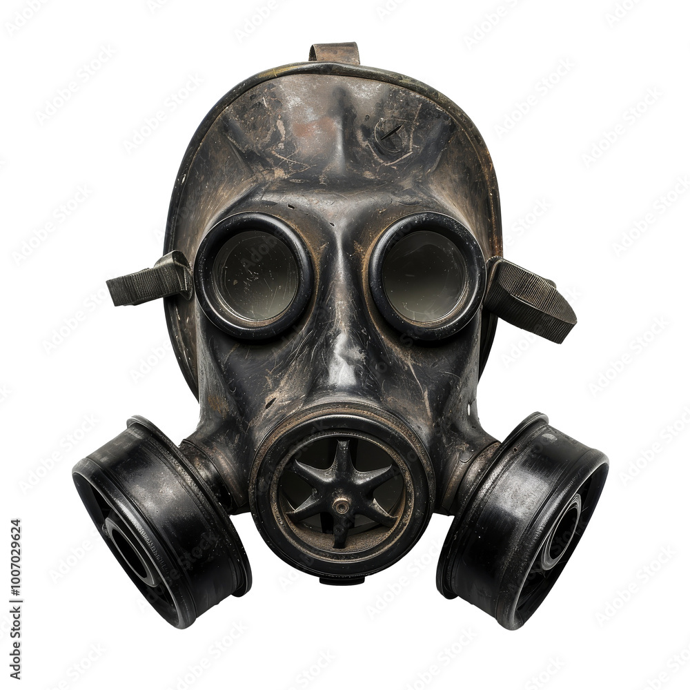 Gas mask, isolated on a transparent background Gas mask, isolated on a transparent background