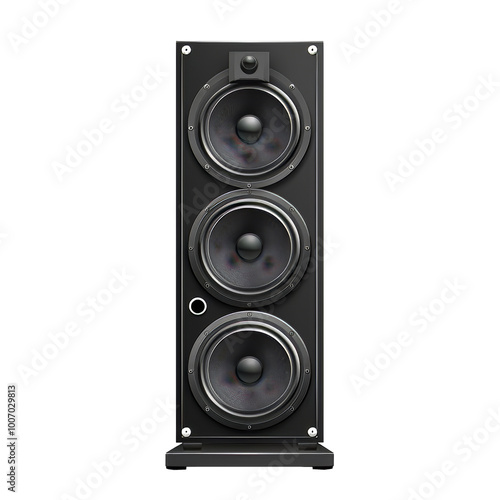 Generic design of stereo speakers for music, isolated on a transparent background