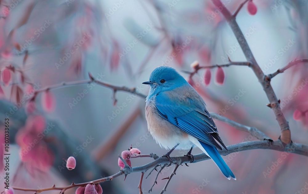 Blue bird on a branch Blue bird on a branch