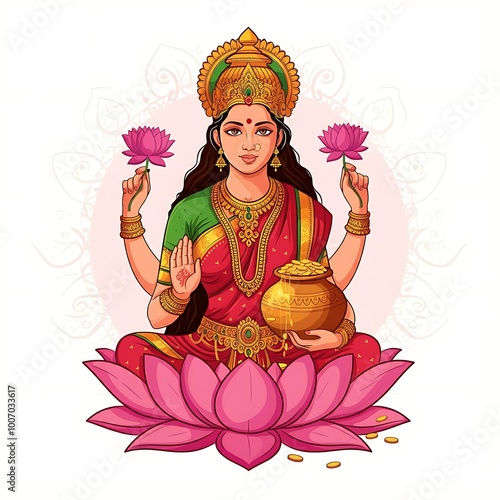 Diwali Puja. Goddess Lakshmi photo