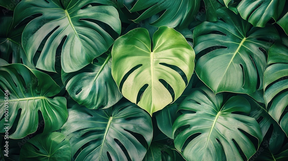 Lush Green Leaves with Heart-Shaped Foliage Lush Green Leaves with Heart-Shaped Foliage