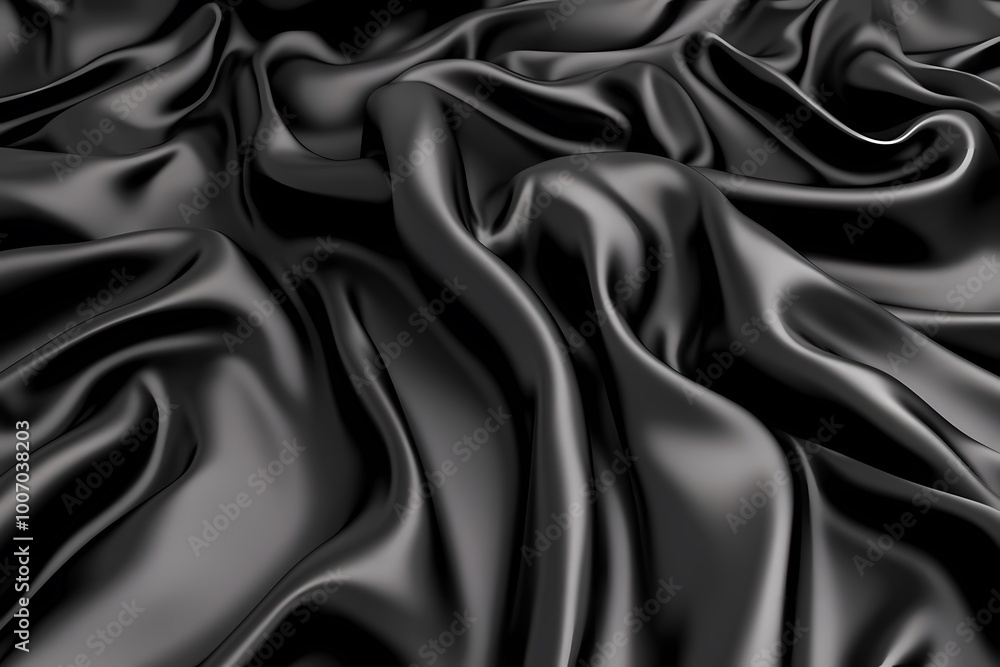 Obraz premium Smooth Gray Fabric with Elegant Draped Texture