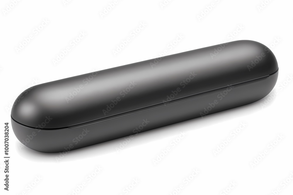 Sleek Gray Container on Smooth Background Sleek Gray Container on Smooth Background