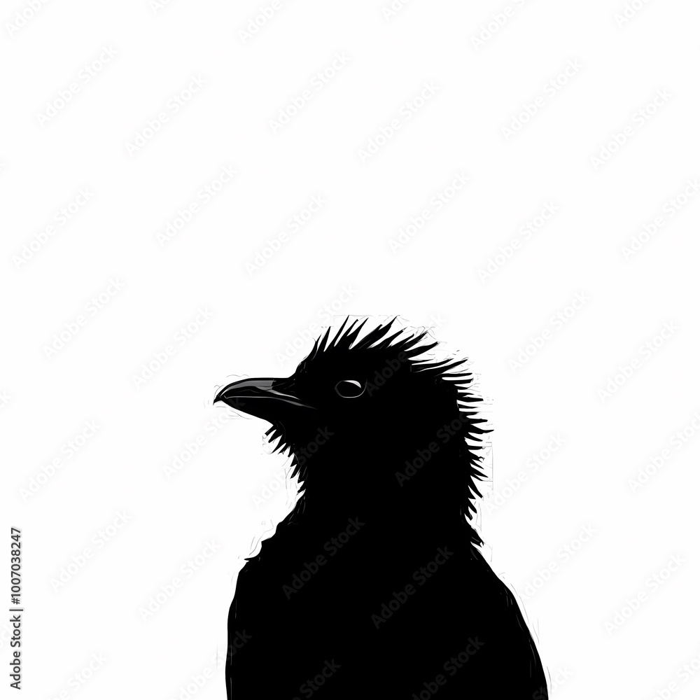 Fototapeta premium Simple Silhouette of a Person with a Crow Pose