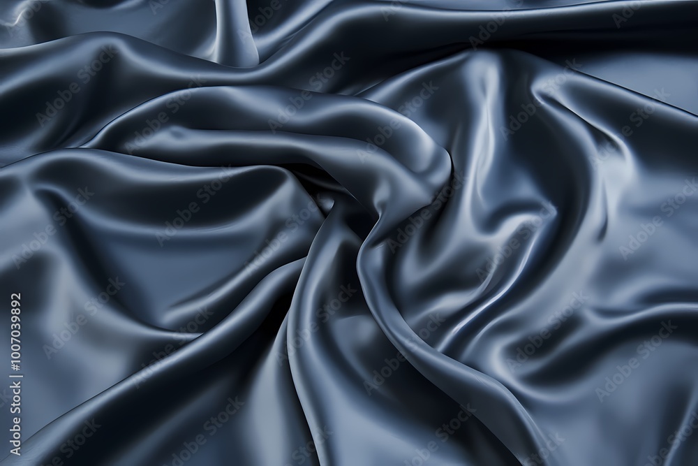 Rich Cobalt Blue Satin Fabric with Soft Texture Rich Cobalt Blue Satin Fabric with Soft Texture