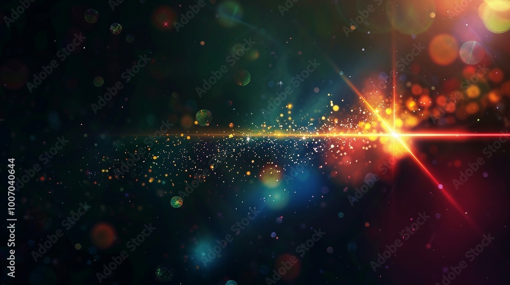 Colorful Lighting lens flare background Colorful Lighting lens flare background