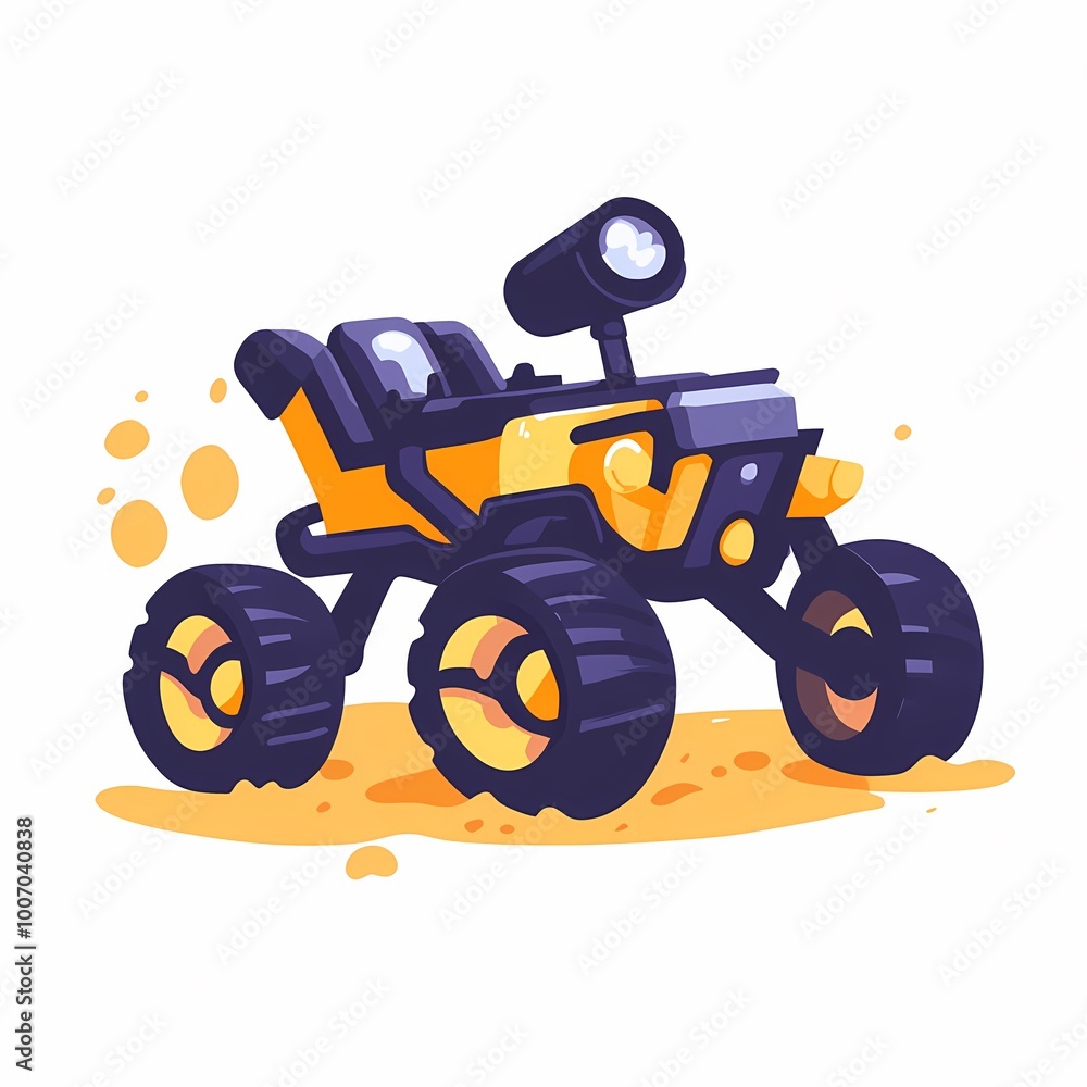 Minimalist Mars Rover Exploring Planet Surface Minimalist Mars Rover Exploring Planet Surface