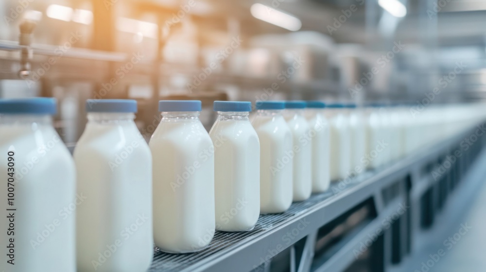 Modern Dairy Processing Plant Producing Fresh Milk Modern Dairy Processing Plant Producing Fresh Milk