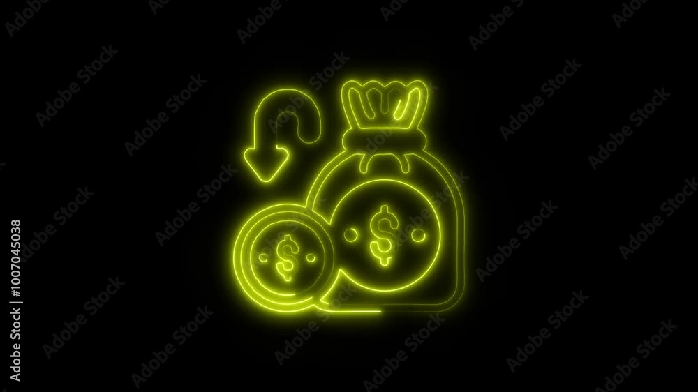 Cashback Outline Icon in HD Video Neon Animation – Money Return and Rewards Symbol for Discounts, Refunds, and Customer Incentives on Black Background Cashback Outline Icon in HD Video Neon Animation – Money Return and Rewards Symbol for Discounts, Refunds, and Customer Incentives on Black Background
