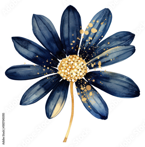 PNG Indigo daisy flower brooch petal.