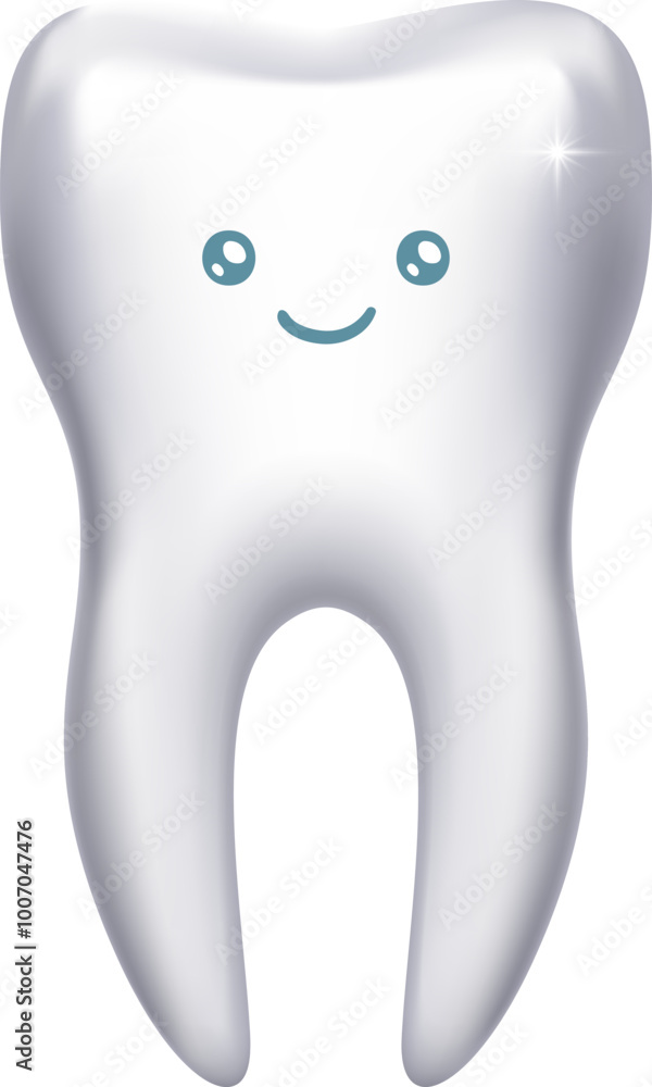 Happy tooth with smiling face. Dentistry mascot Happy tooth with smiling face. Dentistry mascot
