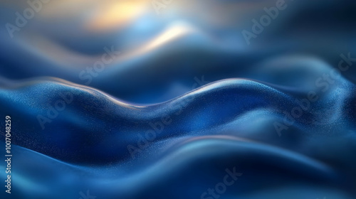 Abstract 3D Blue Wavy Background