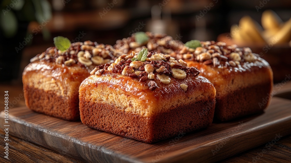 Delicious Banana Bread with Toasted Pecans and Caramel Drizzle Delicious Banana Bread with Toasted Pecans and Caramel Drizzle