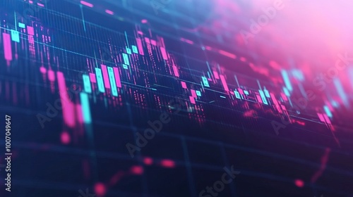 Wallpaper Mural Futuristic stock market or forex trading graph, ideal for financial investment analysis, economic trend forecasting, or business concept presentations Torontodigital.ca