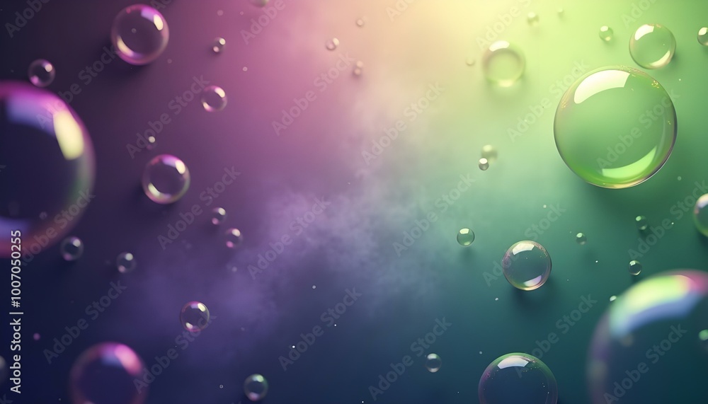 Bubbles drift gracefully through a colorful and ethereal background, creating a whimsical view Bubbles drift gracefully through a colorful and ethereal background, creating a whimsical view