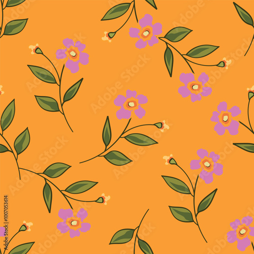 textile design with beautiful flowers pattern image