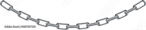 Hanging metal links. Silver decorative chain pattern