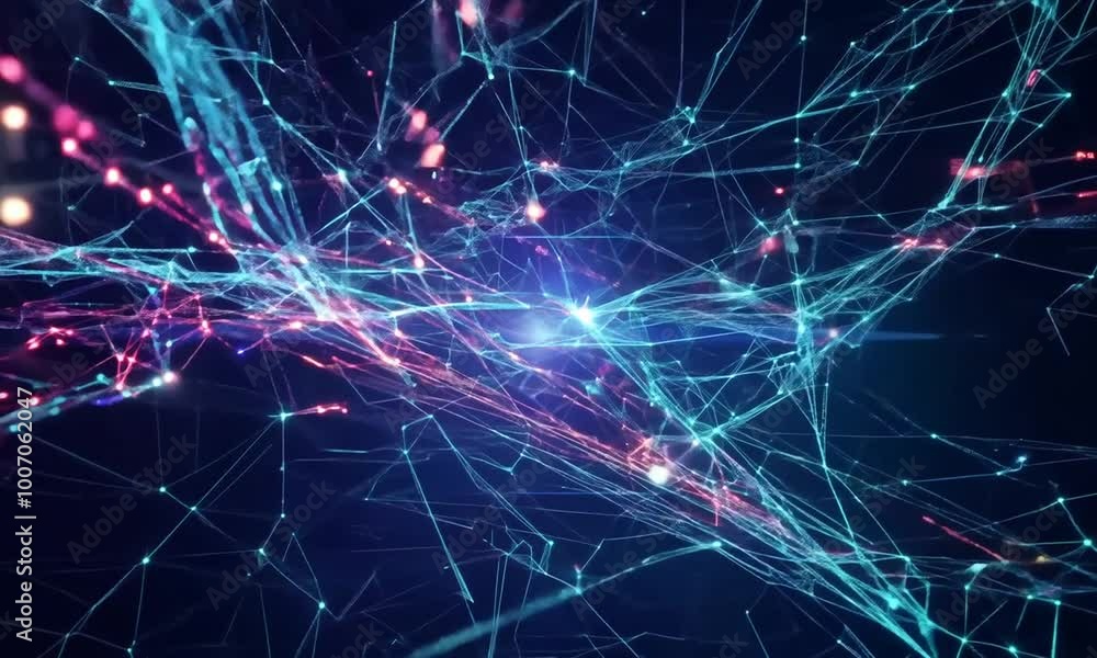 Visualization of atomic or molecular structure, depicting connections and bonds Visualization of atomic or molecular structure, depicting connections and bonds