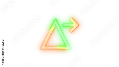 Neon icon call forward roaming symbol transparent background