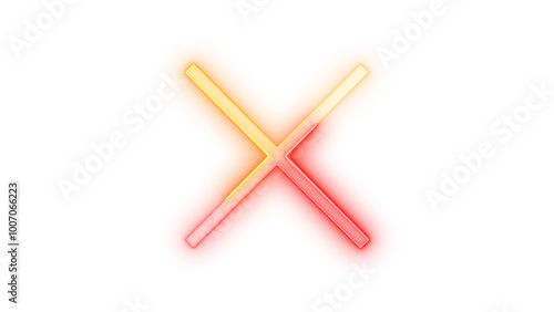 Neon icon clear symbol transparent background