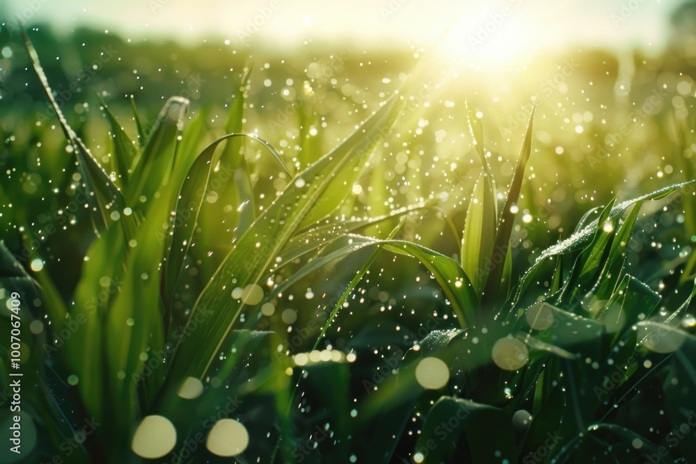A bright and sunny day with lush green grass A bright and sunny day with lush green grass