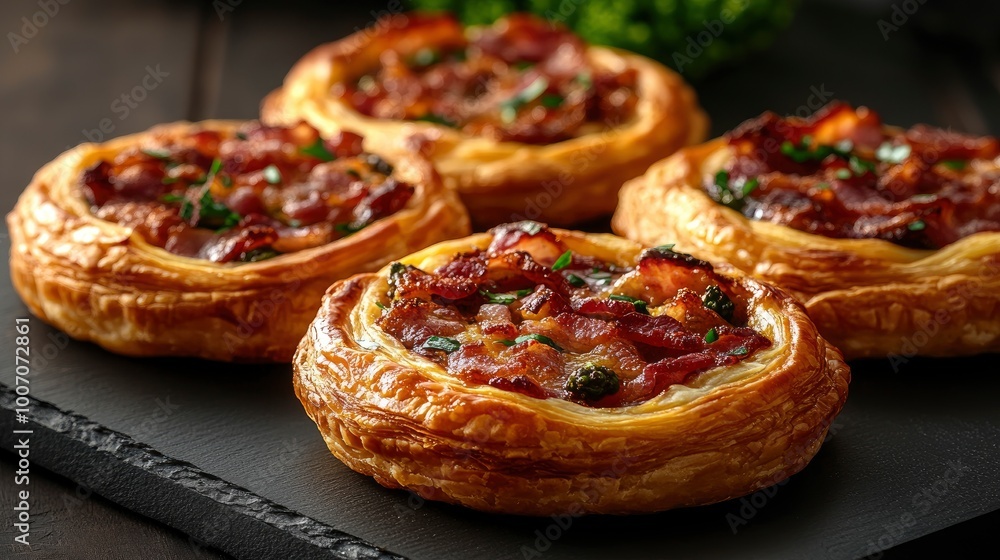 Delicious Bacon and Cheese Puff Pastry Appetizers Delicious Bacon and Cheese Puff Pastry Appetizers