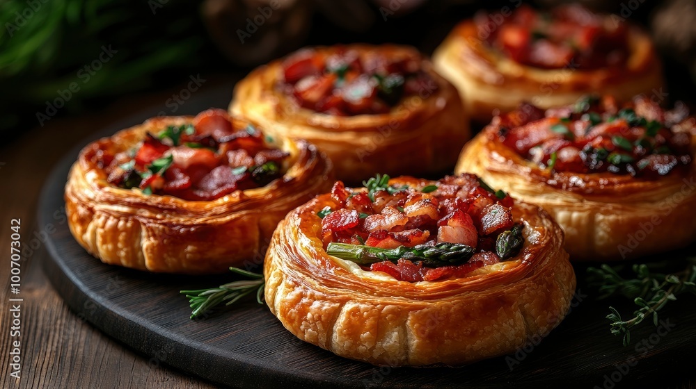 Delicious Puff Pastry Appetizers with Bacon and Asparagus Delicious Puff Pastry Appetizers with Bacon and Asparagus