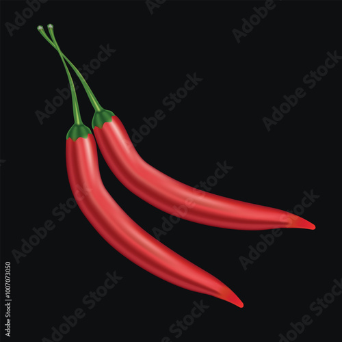 green Chili vector graphics design photo