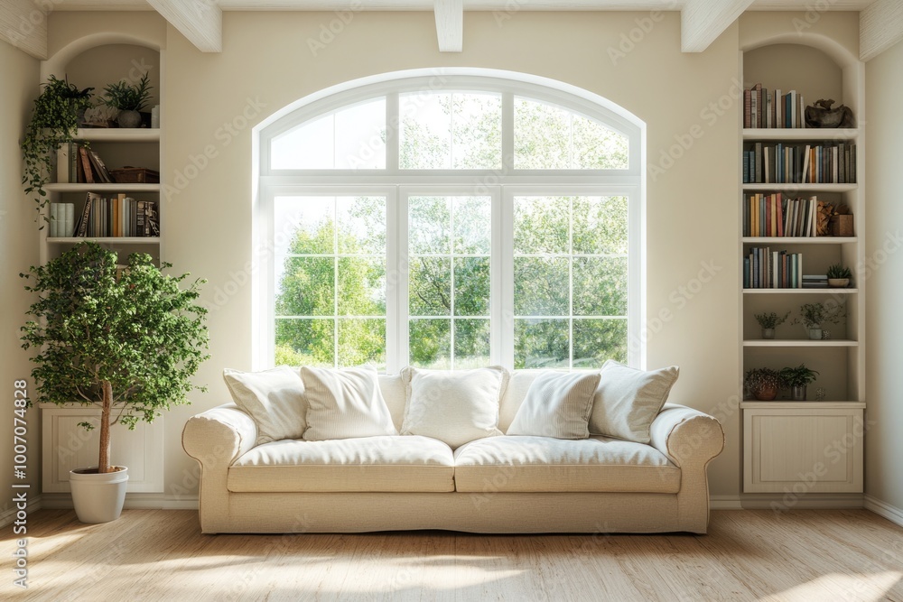 Cozy Living Room Decor with Stylish Armchairs, Reading Nook, and Panoramic Countryside View Cozy Living Room Decor with Stylish Armchairs, Reading Nook, and Panoramic Countryside View