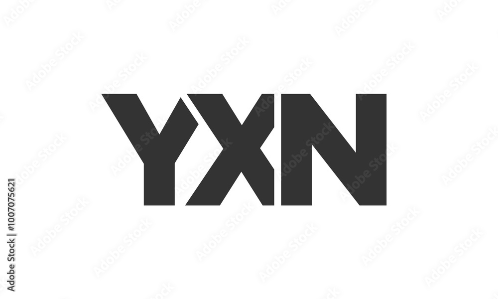 YXN logo design template with strong and modern bold text. Initial based vector logotype featuring simple and minimal typography. Trendy company identity. YXN logo design template with strong and modern bold text. Initial based vector logotype featuring simple and minimal typography. Trendy company identity.