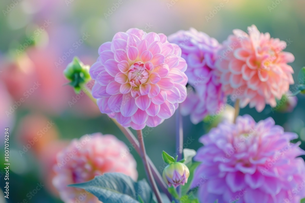Pink flowers in focus, great for still life photography or botanical illustrations Pink flowers in focus, great for still life photography or botanical illustrations